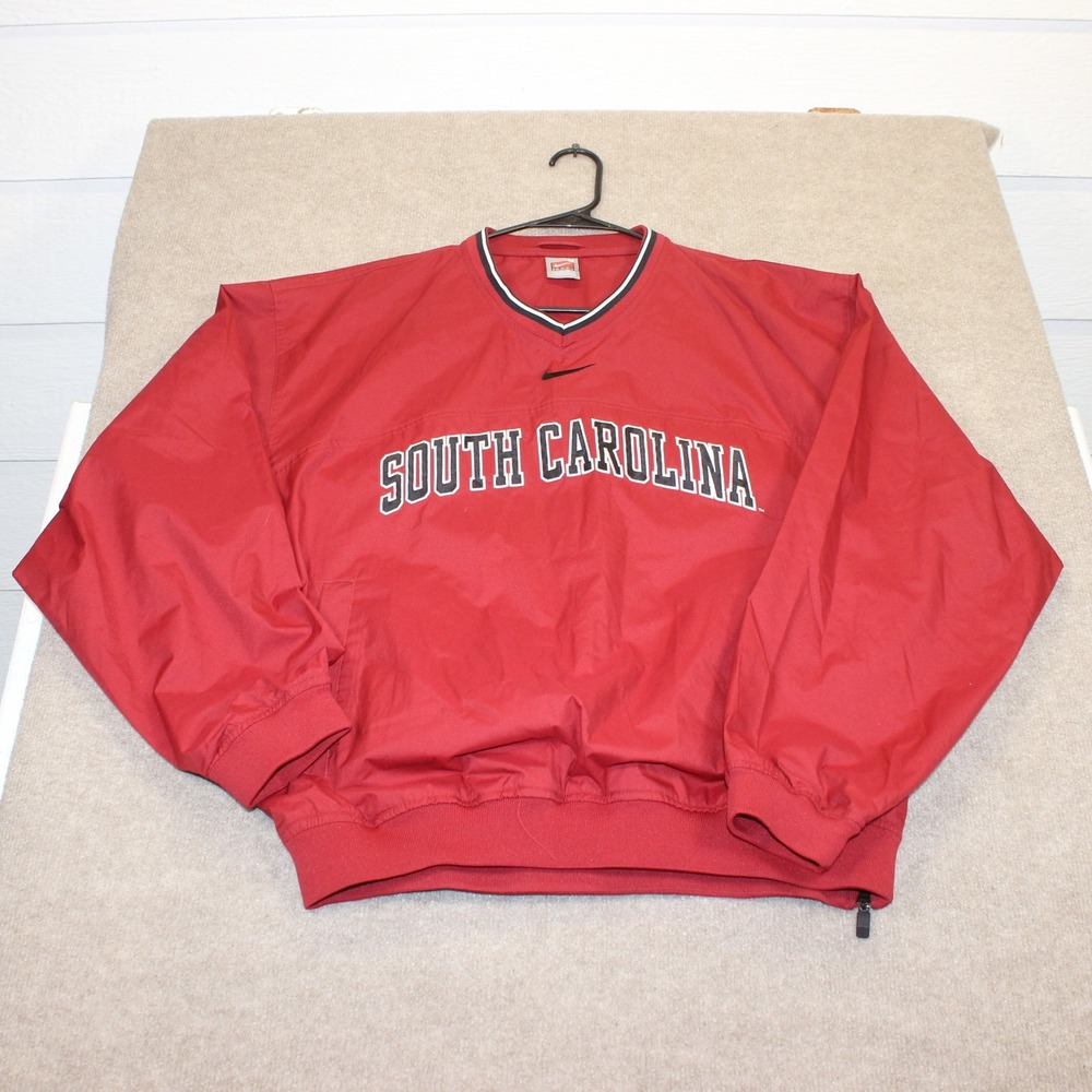 Vintage Nike Team South Carolina Gamecocks Windshirt Pullover Red Mens Medium